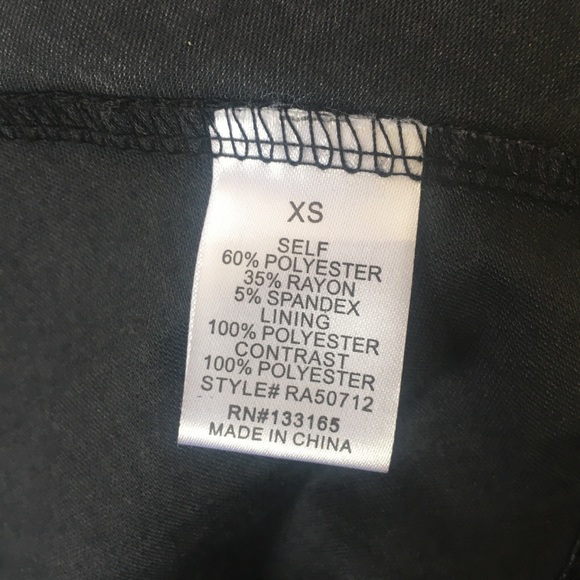 Miami V Neck Sleeveless Black A Line Mini Dress Size XS Faux Leather - Picture 9 of 10